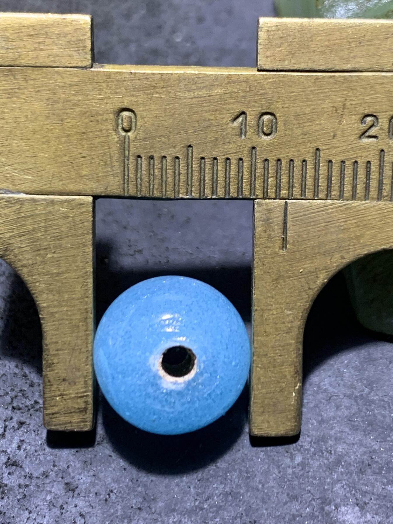 罕见建国前后库存夜光琉璃苹果珠一颗，