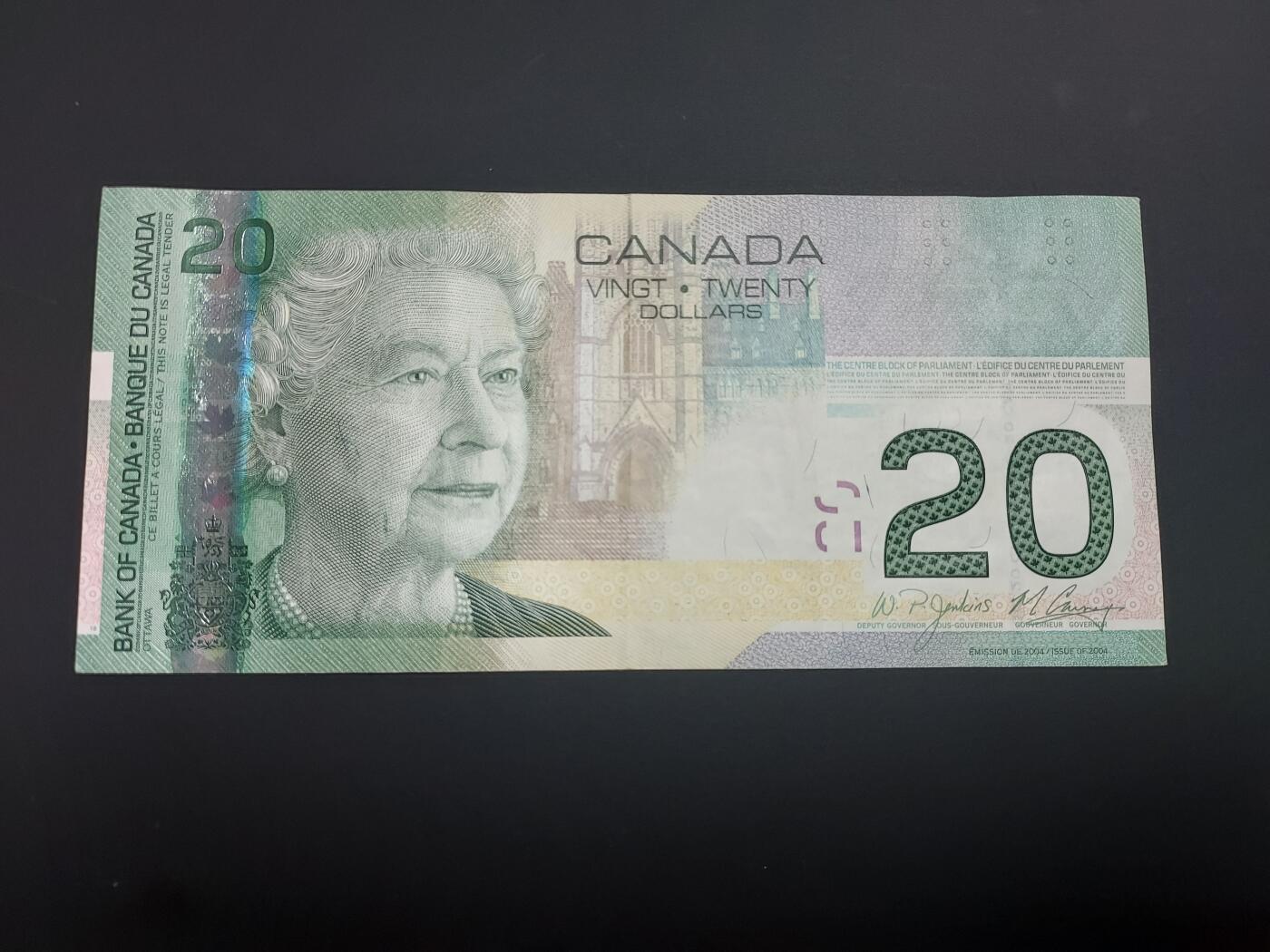 博彦收藏  12月15日 8点 钱币专场 全场包邮 加拿大 女皇20元  8品