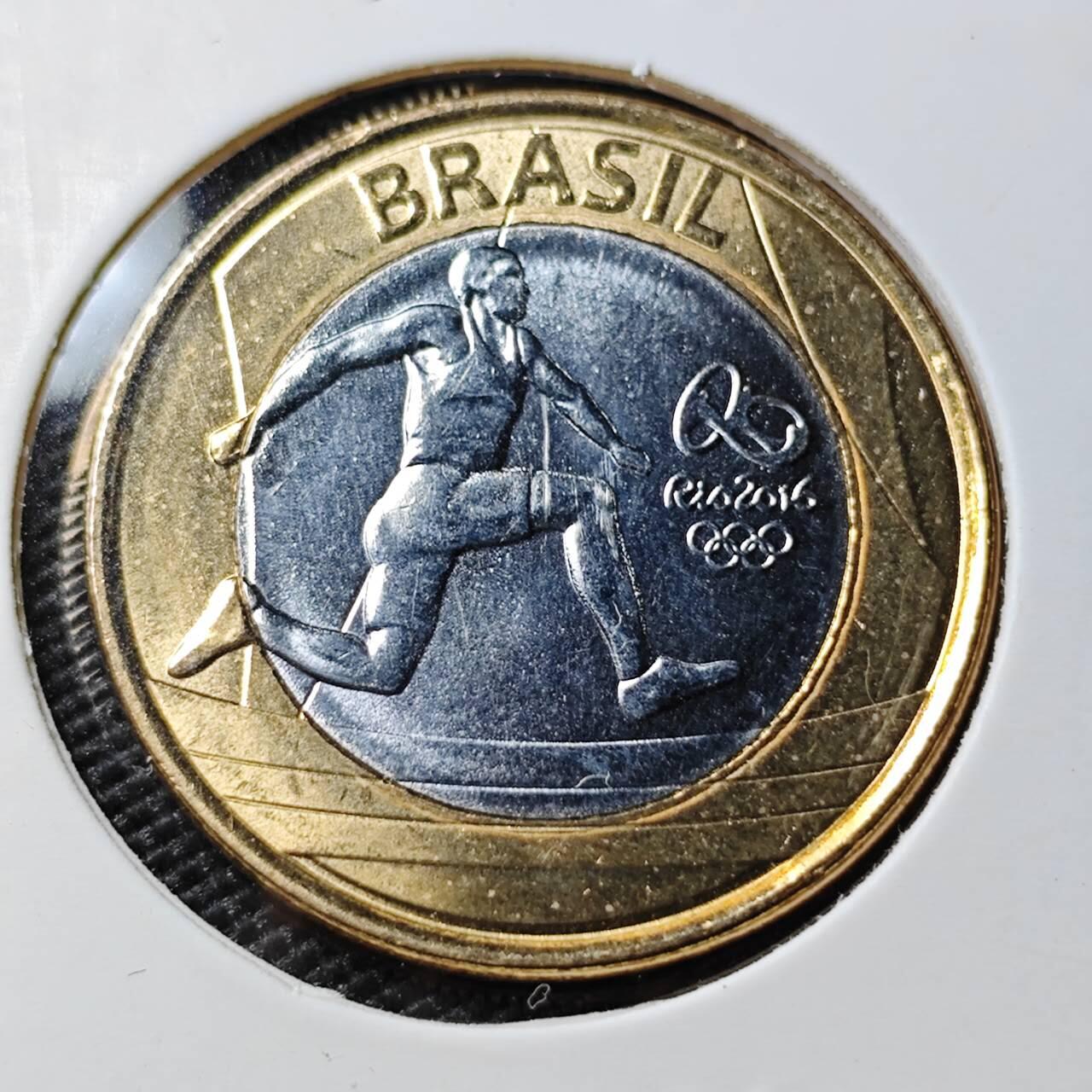 KK钱币收藏小铺 第378期  2月预留时间 周末发货  巴西1瑞尔双色币纪念币