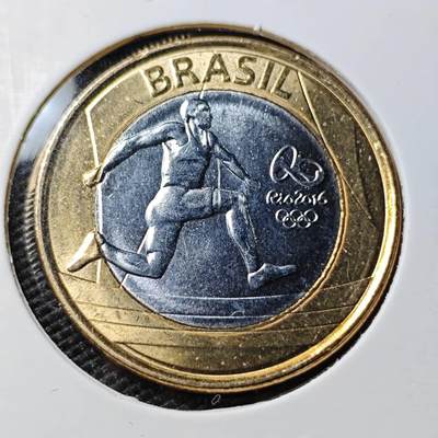 KK钱币收藏小铺 第378期  2月预留时间 周末发货 -  巴西1瑞尔双色币纪念币