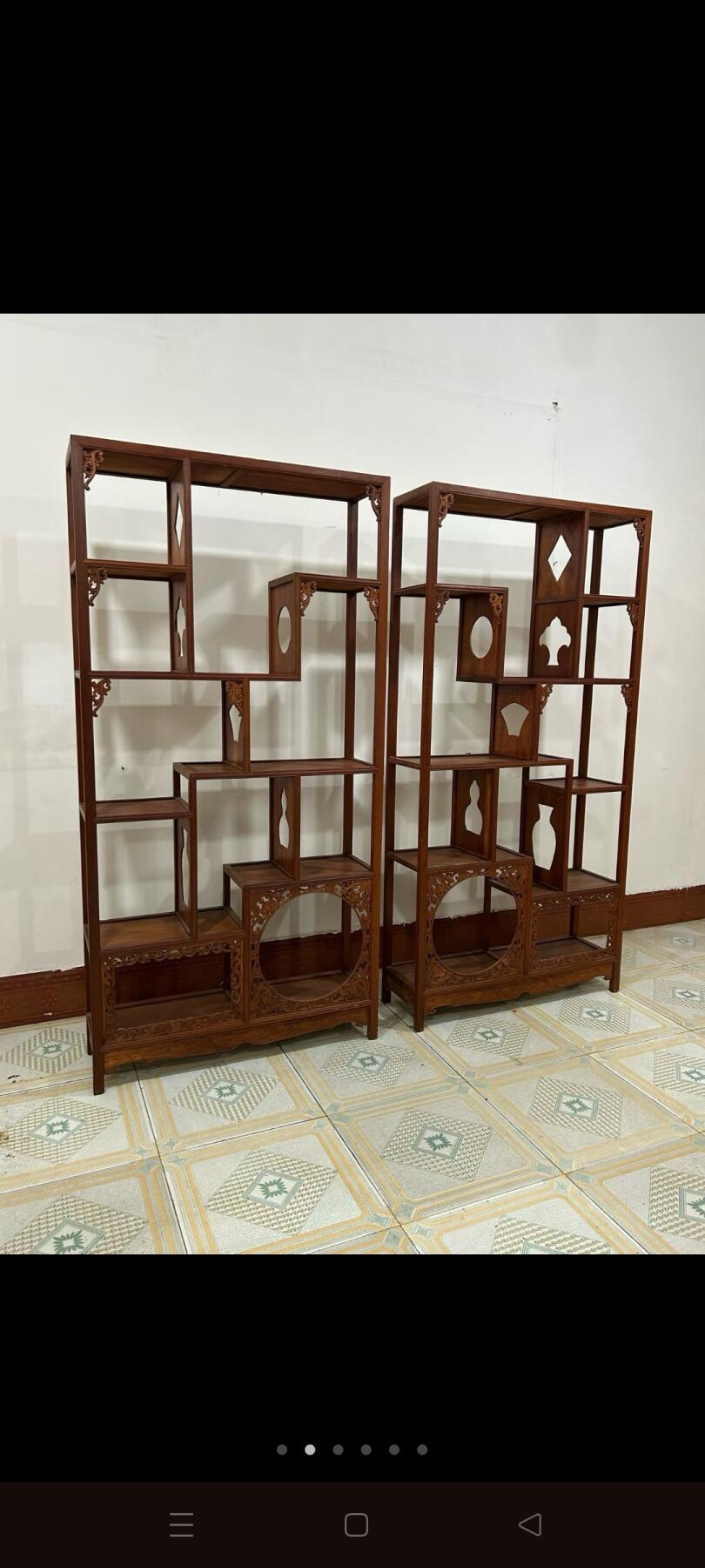 核桃木多宝阁，尺寸如图，结实牢固，全品无松动