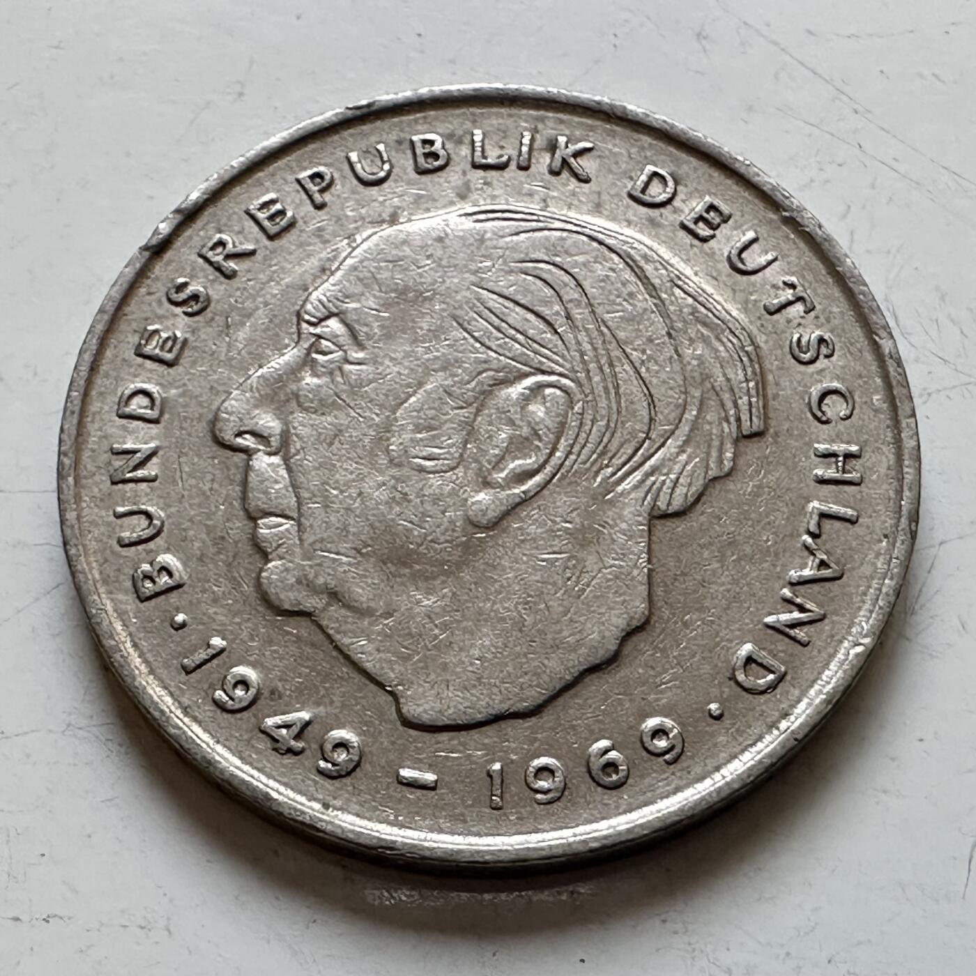 🌹外币初藏🌹🐯2025年第140场  每周二四六晚8️⃣点 接代拍 德国1972年D版 2马克 豪斯