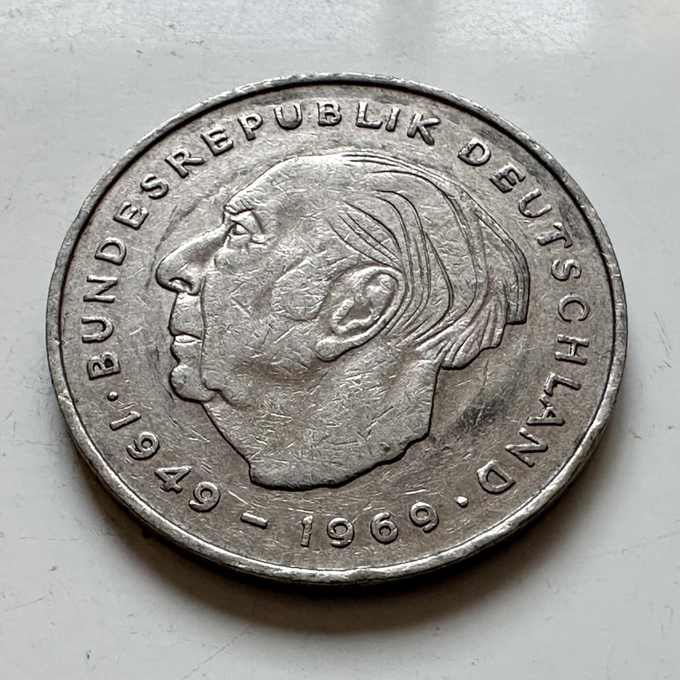 🌹外币初藏🌹🐯2025年第140场  每周二四六晚8️⃣点 接代拍 德国1974年D版 2马克 豪斯