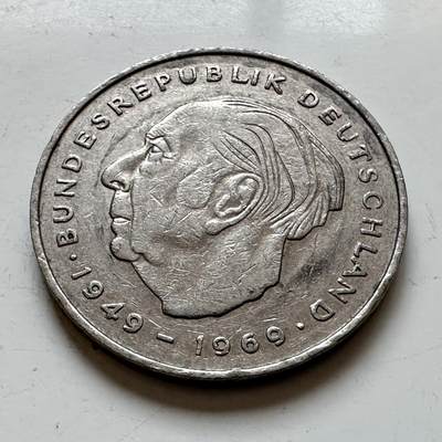 🌹外币初藏🌹🐯2025年第140场  每周二四六晚8️⃣点 接代拍 - 德国1974年D版 2马克 豪斯