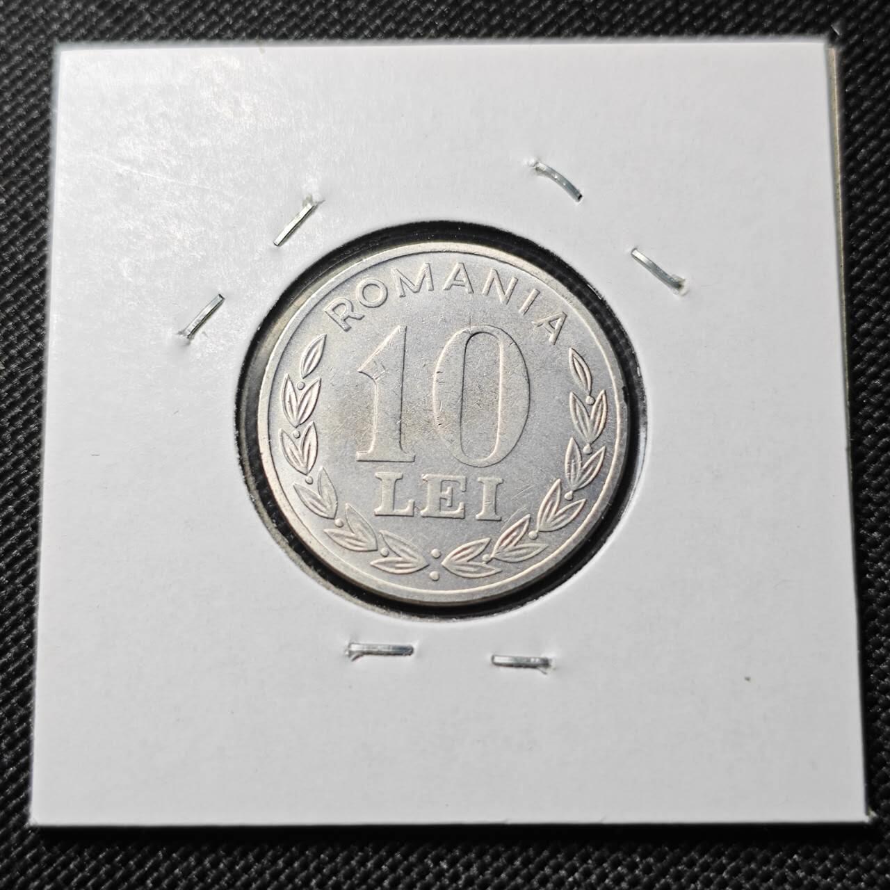 KK钱币收藏小铺 第378期  2月预留时间 周末发货  1993罗马尼亚10列伊 好品