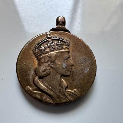 🌹外币初藏🌹🐯2025年第140场  每周二四六晚8️⃣点 接代拍 - 英国1953年女王登基纪念章 19毫米