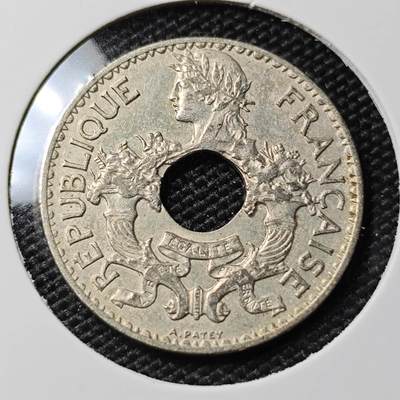 KK钱币收藏小铺 第378期  2月预留时间 周末发货 -  1938法属印支5分镍币