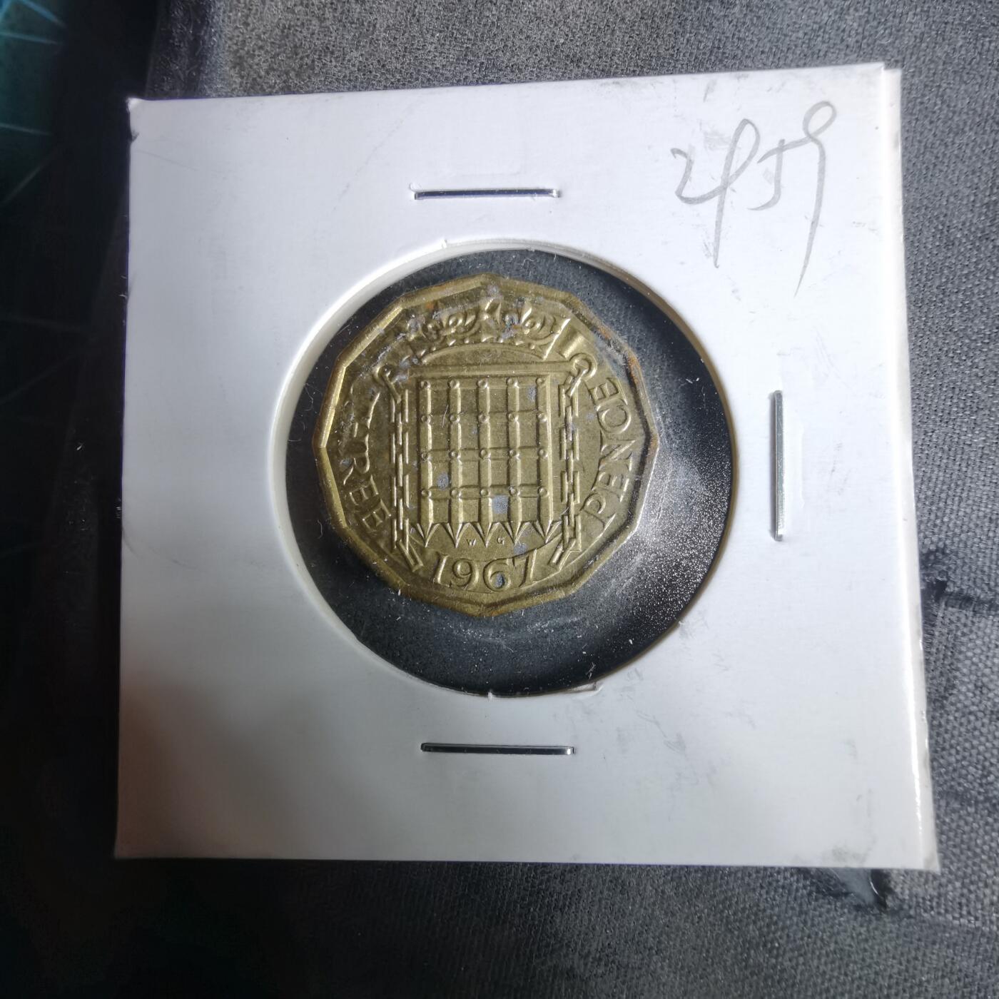 沼泽如烟--第929场 英国1967年3便士