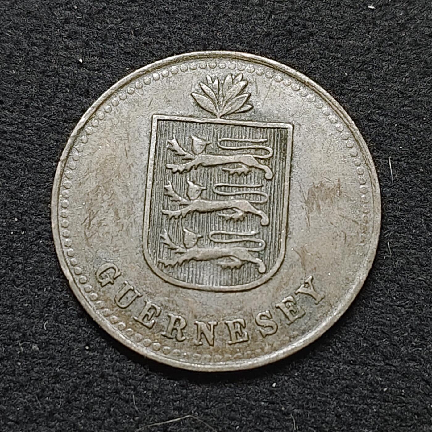 【全场包邮】纯粹捡漏拍484场（免费代拍第21场） 根西1920年4道布铜币