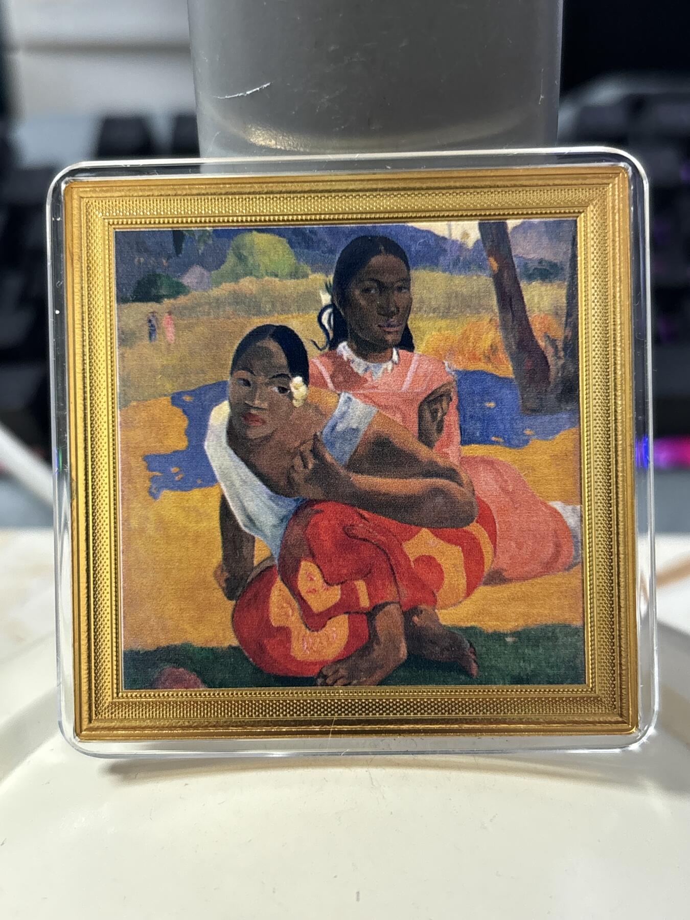 第185期拍卖 纽埃2019最昂贵的名画系列大溪地妇女2盎司纪念银币，999银，发行600枚