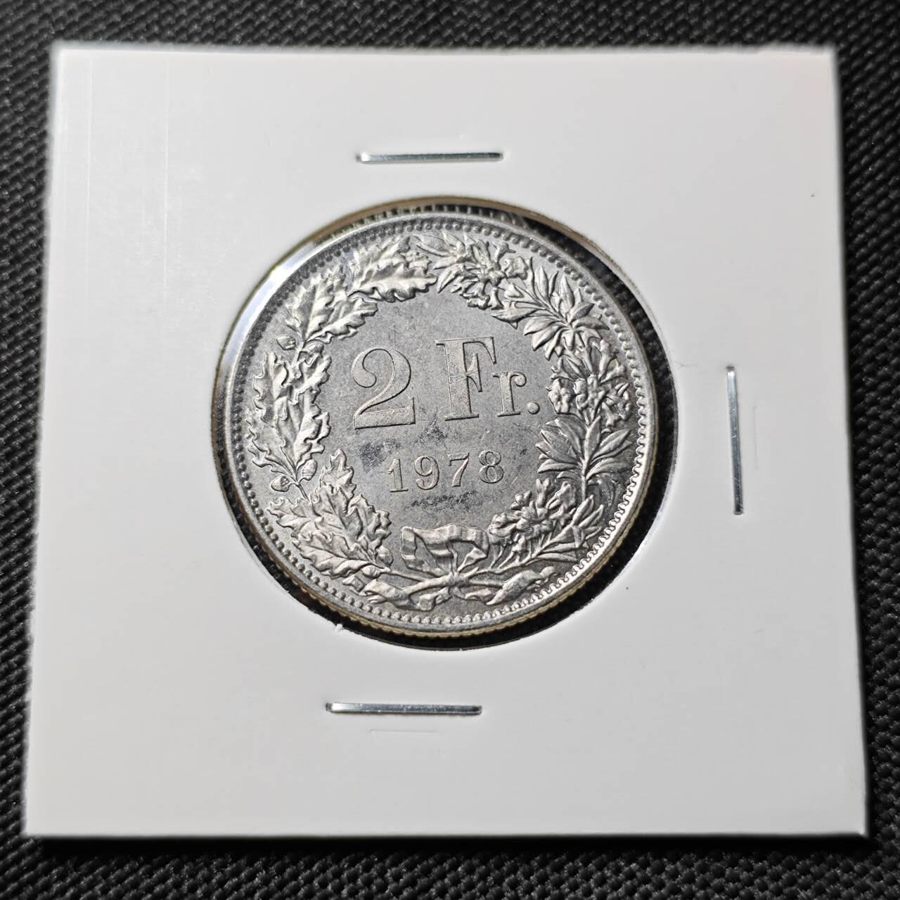 KK钱币收藏小铺 第378期  2月预留时间 周末发货  1978瑞士2法郎