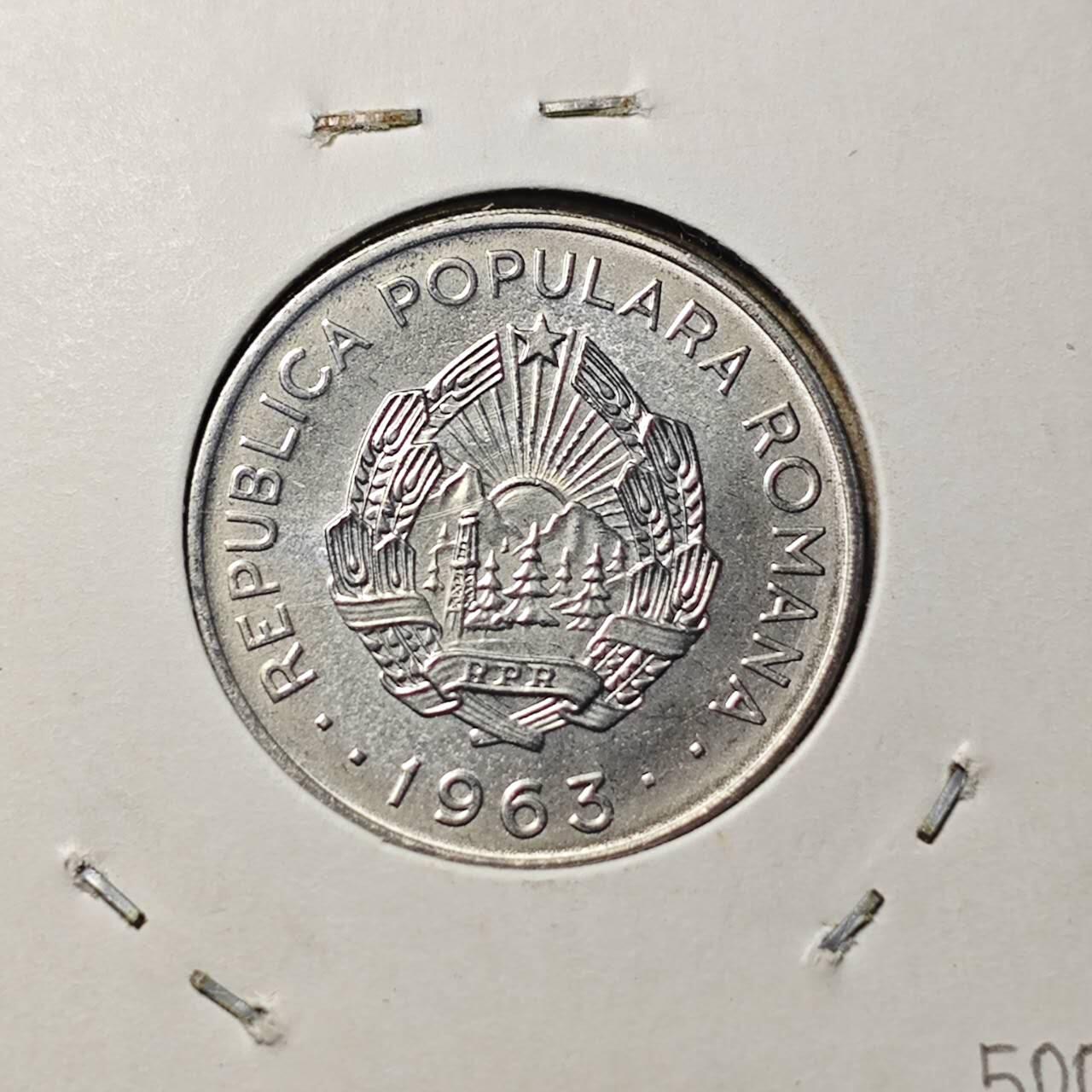 KK钱币收藏小铺 第378期  2月预留时间 周末发货  1963罗马尼亚1列伊