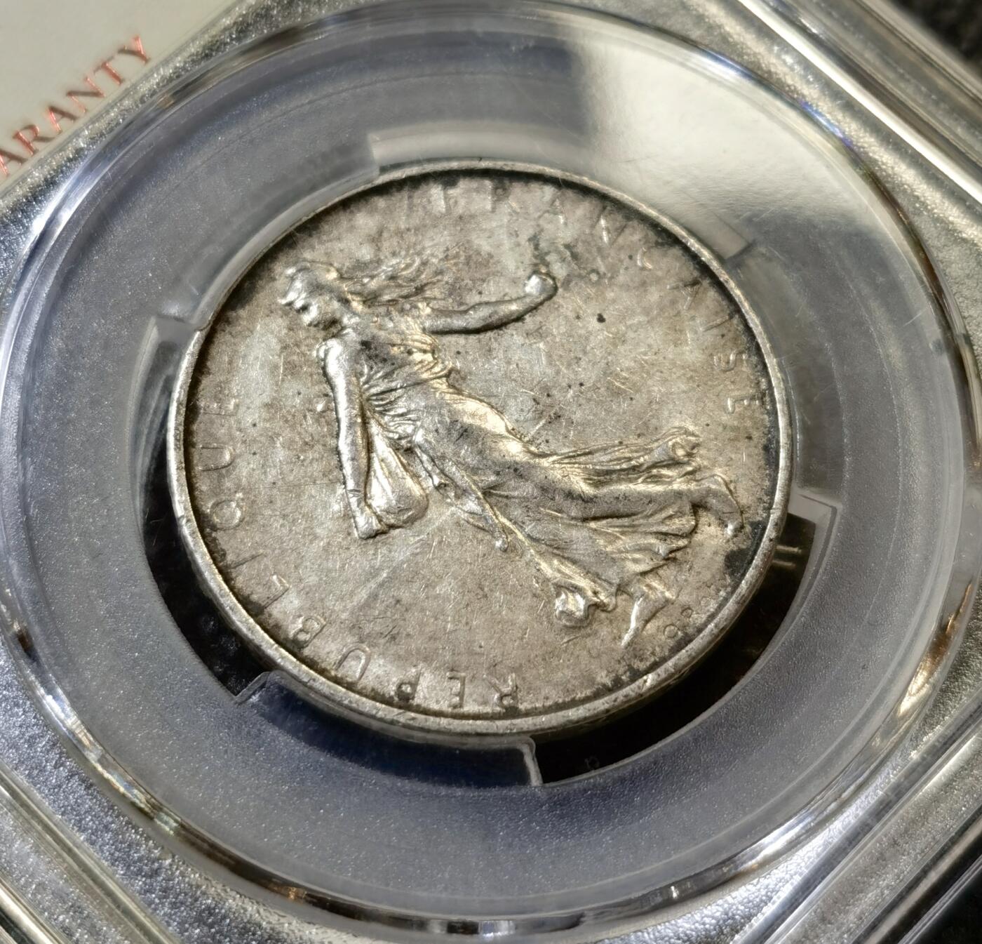 甄臻铺-世界币章拍卖（第43期）送拍享返佣金等优惠多多 法国播种女神五法郎