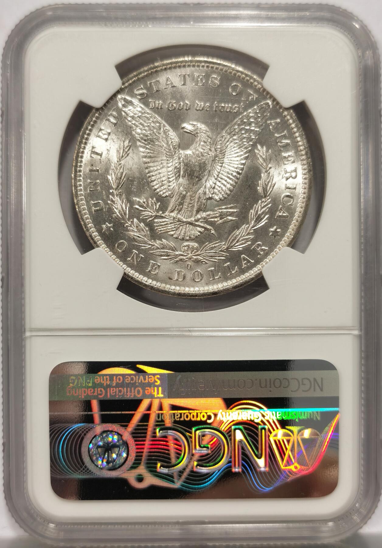 博洋堂世界钱币拍卖第151期（全场包邮） NGC MS65 美国1883年O版摩根1元大银币 完美品相，币面凝霜感强烈