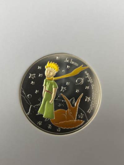 第185期拍卖 - 卡装法国2016年小王子美丽之旅小王子小羔羊50欧彩银币，900银，41克，发行50000枚