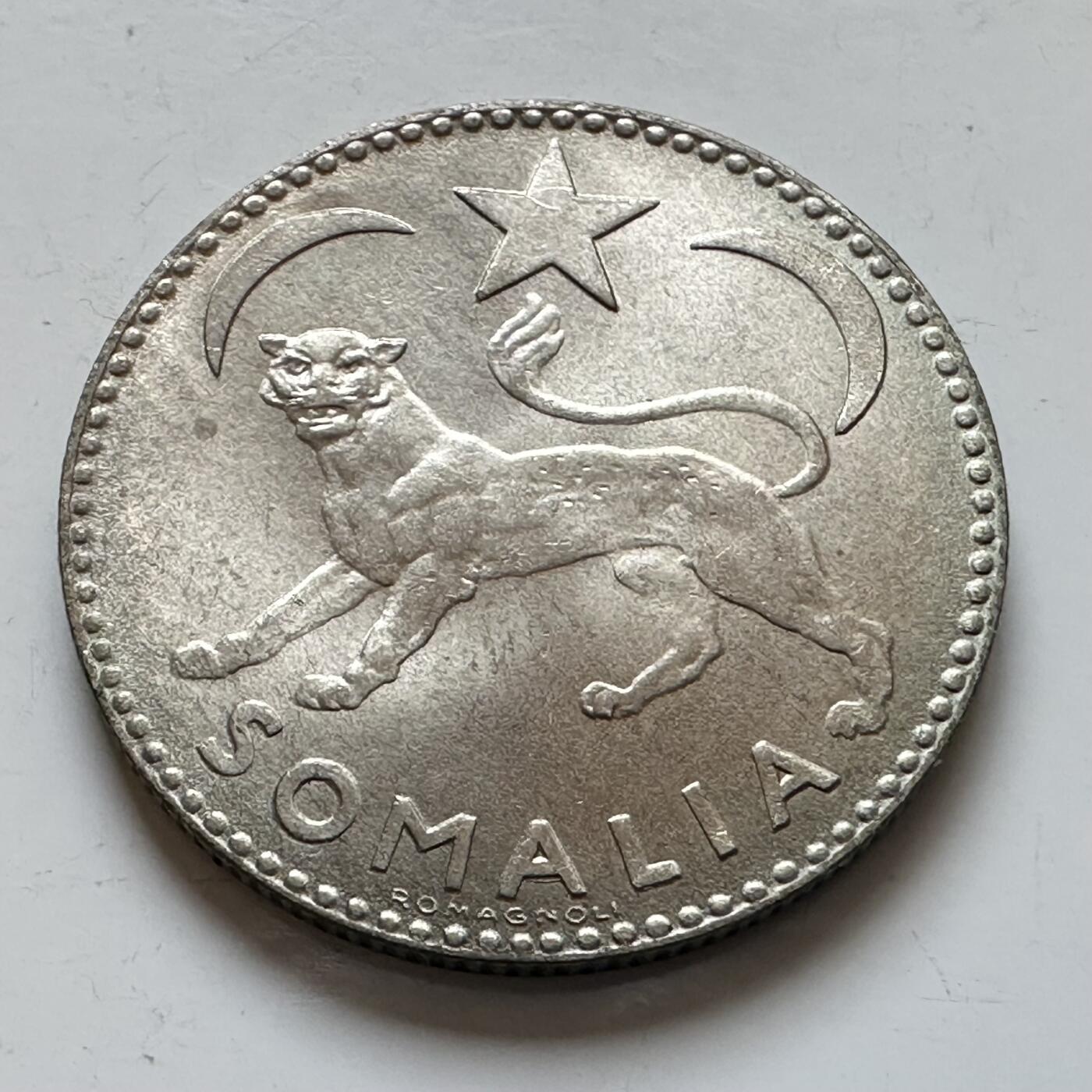 🌹外币初藏🌹🐯2025年第140场  每周二四六晚8️⃣点 接代拍 意托索马里1950年一索马洛银币 原光品