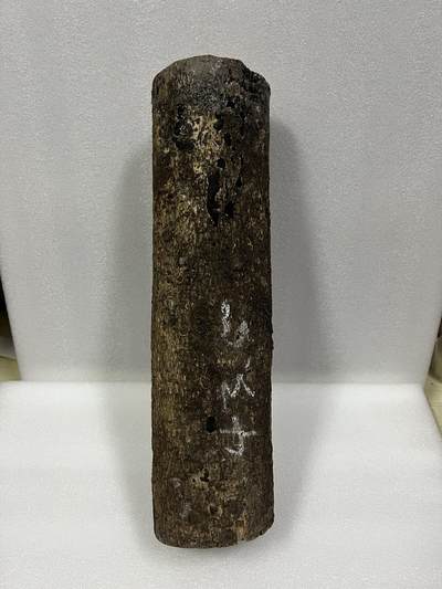 零元拍： 金丝楠 原木 发横财（材）带皮，两端封了防裂胶， 尺寸：43.5/11.5CM。六斤多重。抛光后金灿灿满香。最后一图为成品效果。 - 零元拍： 金丝楠 原木 发横财（材）带皮，两端封了防裂胶， 尺寸：43.5/11.5CM。六斤多重。抛光后金灿灿满香。最后一图为成品效果。