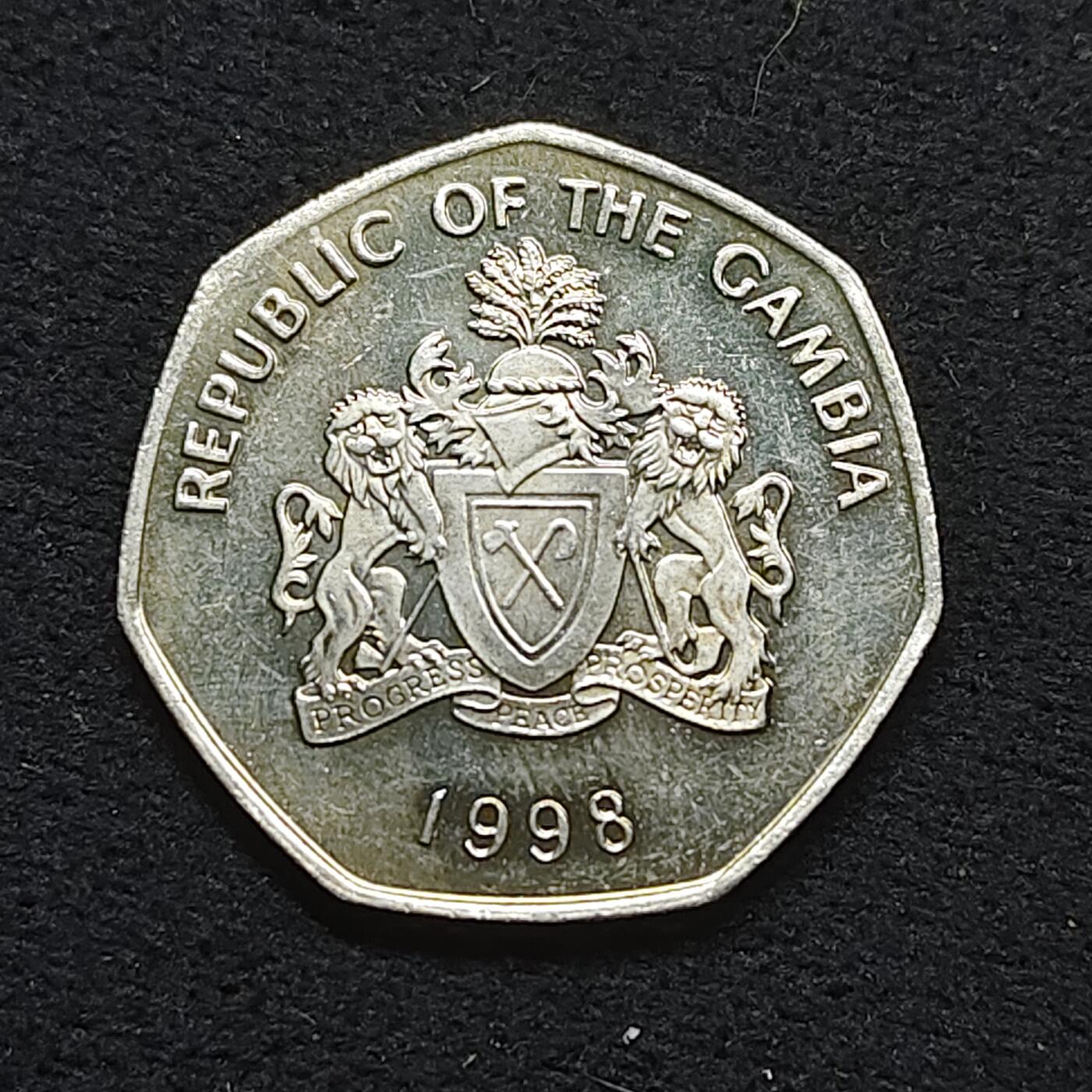 【全场包邮】纯粹捡漏拍484场（免费代拍第21场） 冈比亚1998年鳄鱼1达拉西 PL状态