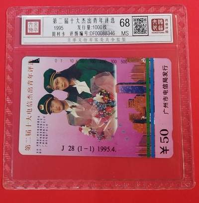 《鸿通俱乐部》拍卖第67期 12月10日21：00延时节拍 - 广州田村新卡《广州十大杰青评选》1全  鸿通  68分