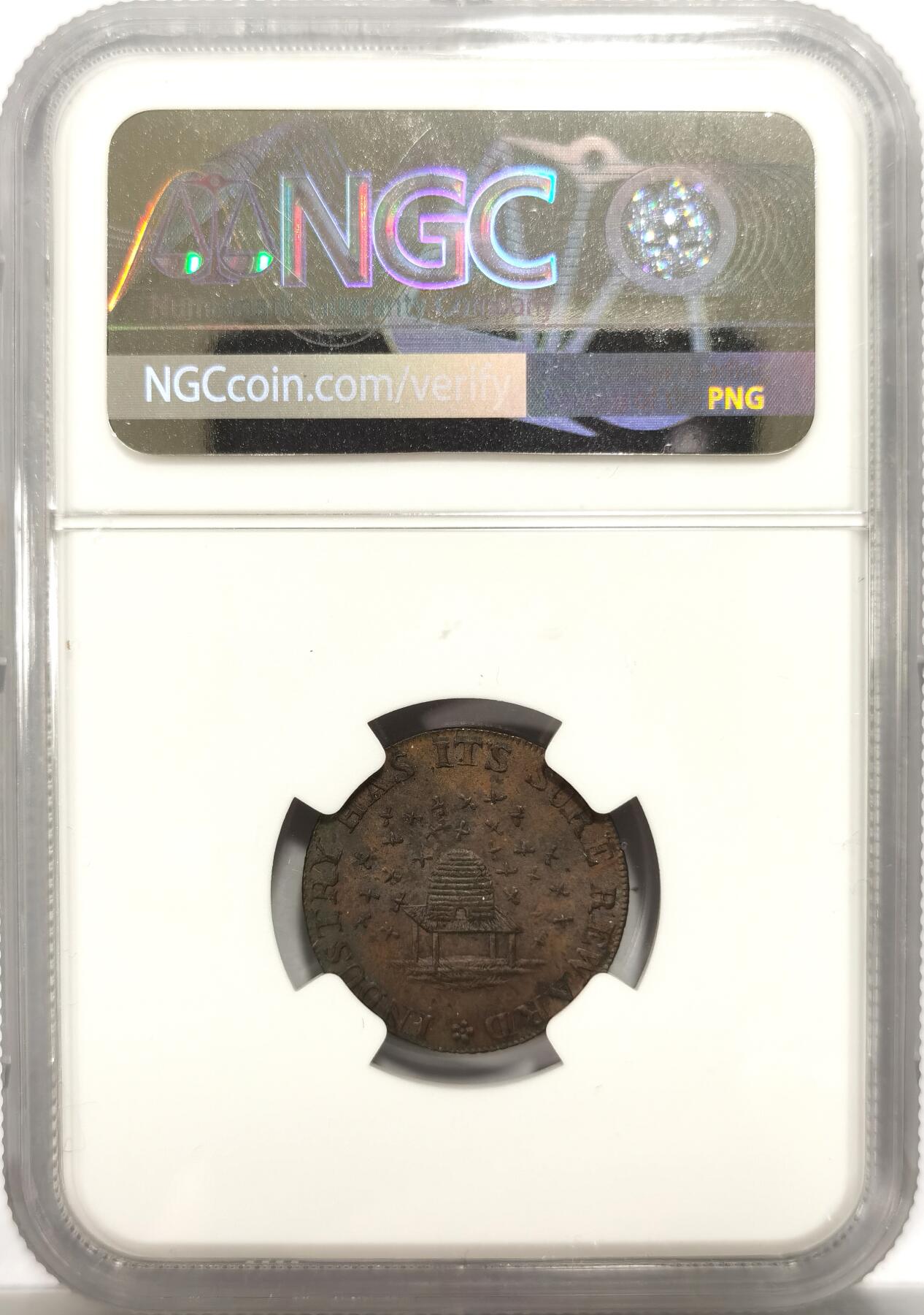 博洋堂世界钱币拍卖第151期（全场包邮） NGC MS62BN 英国1795年剑桥郡大祭司德鲁伊法新代币