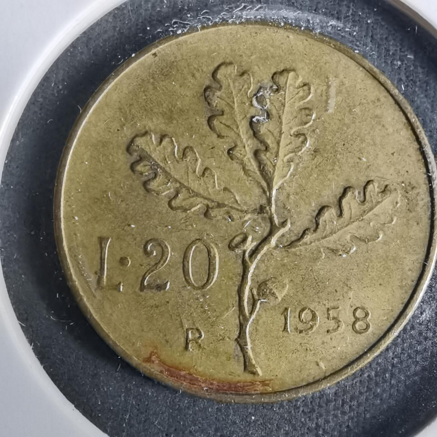 沼泽如烟--第929场 意大利1958年20里拉