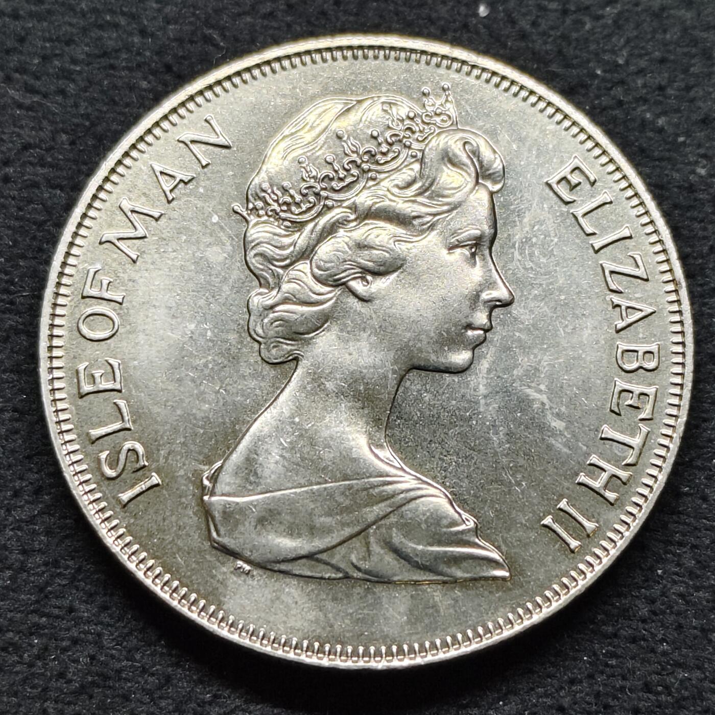 【全场包邮】纯粹捡漏拍484场（免费代拍第21场） 马恩岛1975年1克朗猫系列曼克斯猫克朗型纪念币