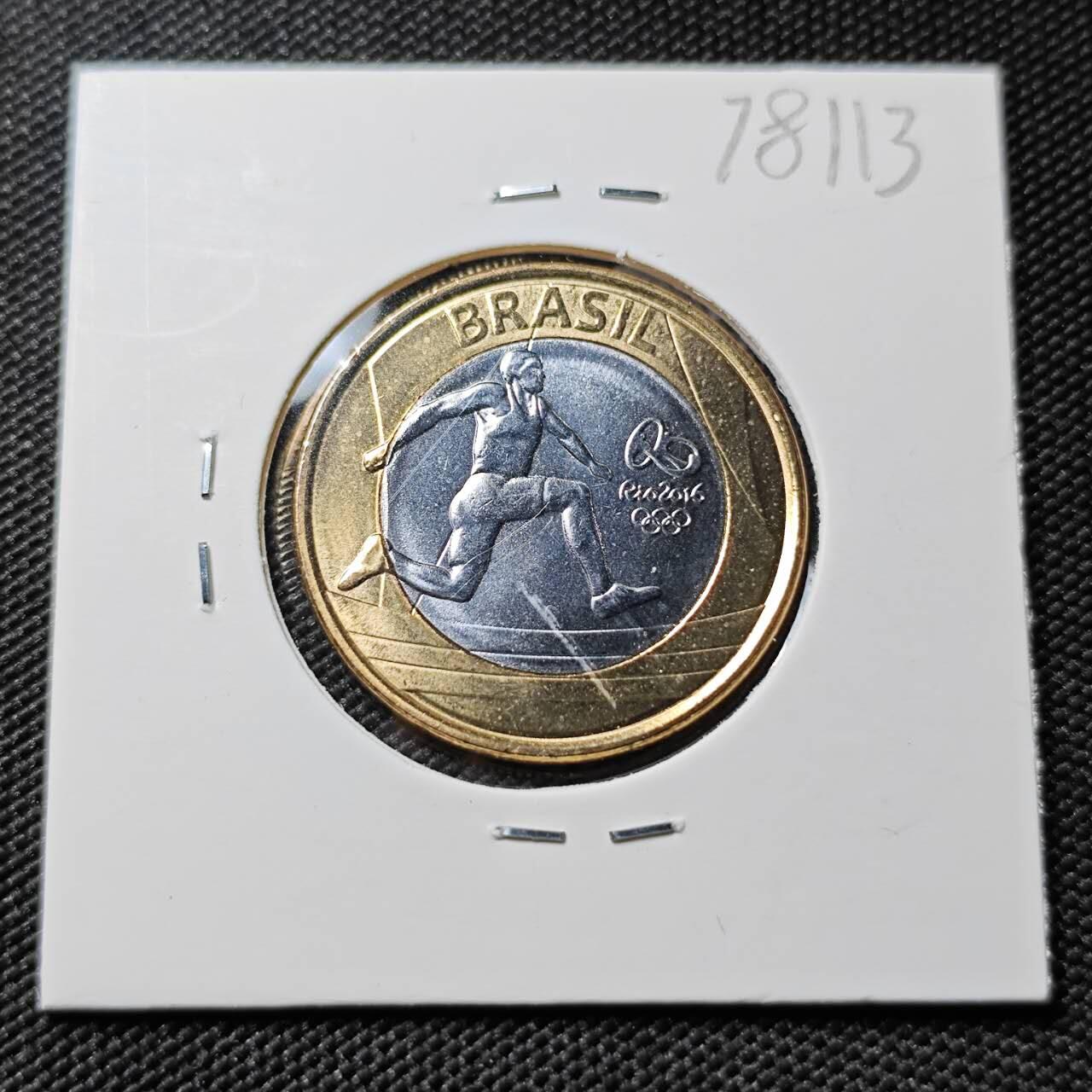 KK钱币收藏小铺 第378期  2月预留时间 周末发货  巴西1瑞尔双色币纪念币