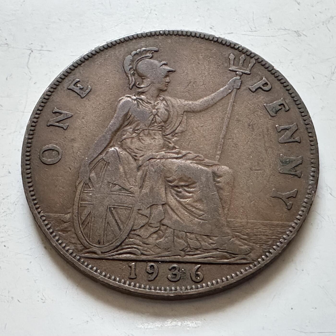 🌹外币初藏🌹🐯2025年第140场  每周二四六晚8️⃣点 接代拍 英国1936年一便士