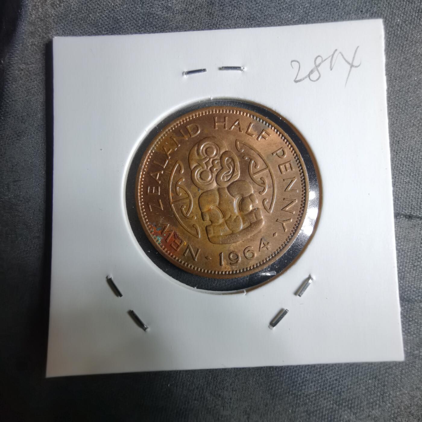 沼泽如烟--第928场 新西兰1964年半便士