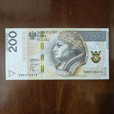 波兰200兹罗提2021年纸币外国钱币收藏好品原票原图片 - 波兰200兹罗提2021年纸币外国钱币收藏好品原票原图片