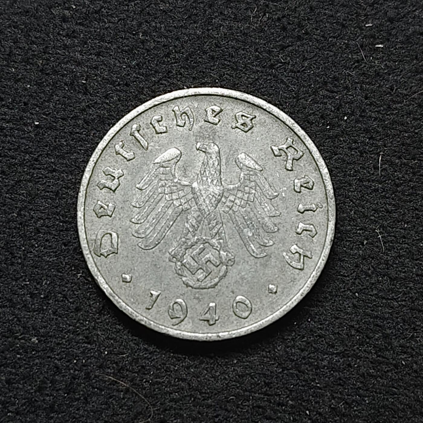 【全场包邮】纯粹捡漏拍484场（免费代拍第21场） 德国第三帝国1940年B版10芬尼锌币