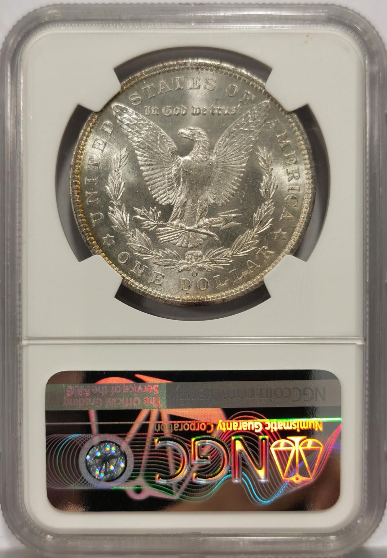 博洋堂世界钱币拍卖第151期（全场包邮） NGC MS65 美国1904年O版摩根1元大银币 十字转光，完美品相