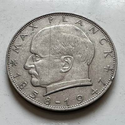 🌹外币初藏🌹🐯2025年第140场  每周二四六晚8️⃣点 接代拍 - 德国1959年F版 2马克 普朗克