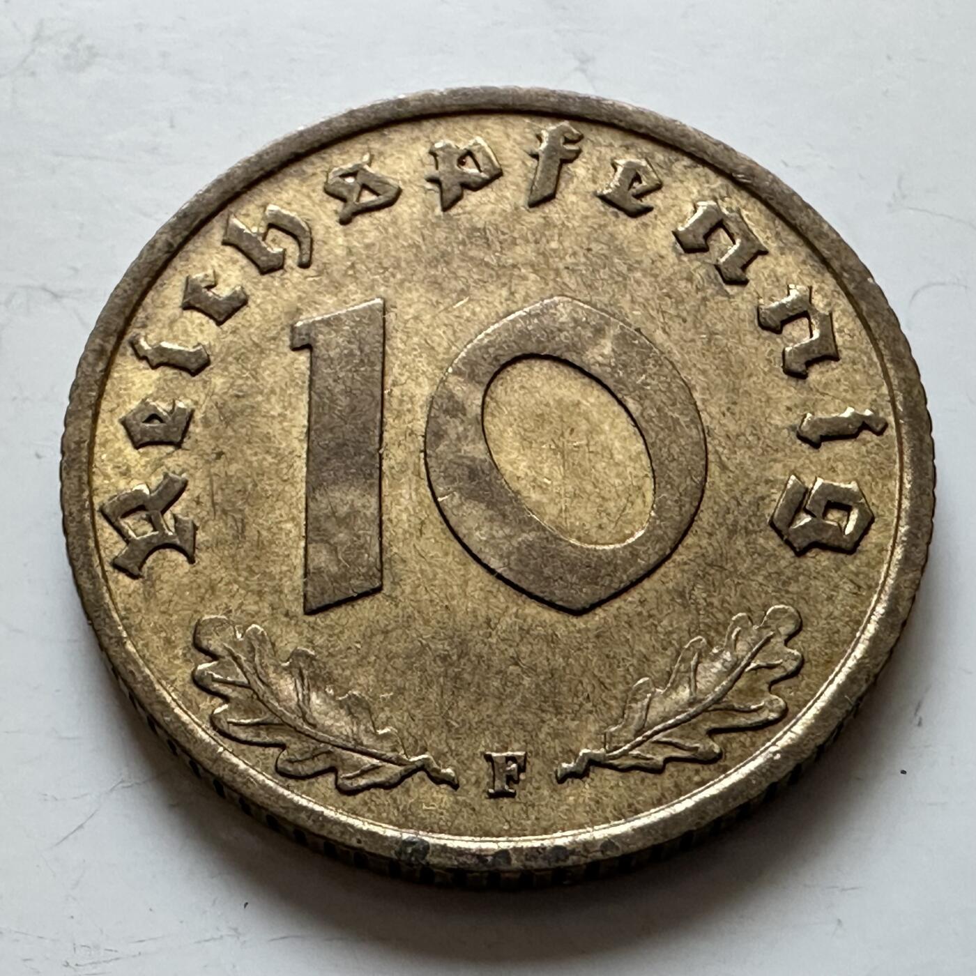 🌹外币初藏🌹🐯2025年第140场  每周二四六晚8️⃣点 接代拍 德国1939年F版10芬尼