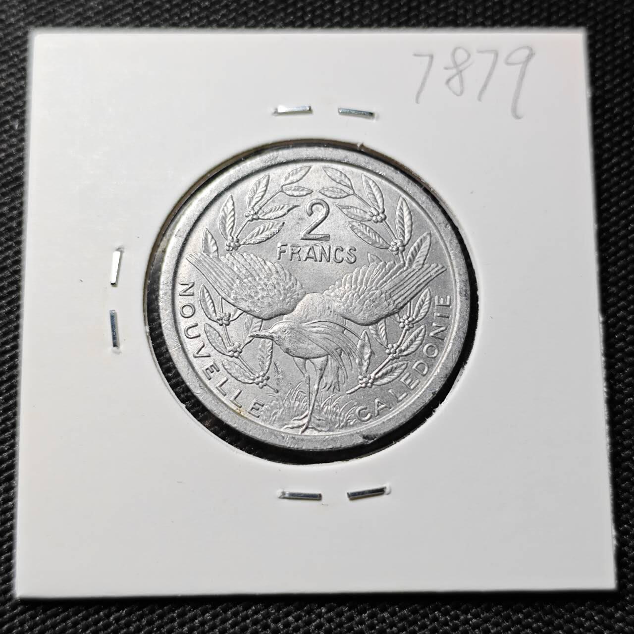 KK钱币收藏小铺 第378期  2月预留时间 周末发货  1971法属新喀里多尼亚2法郎