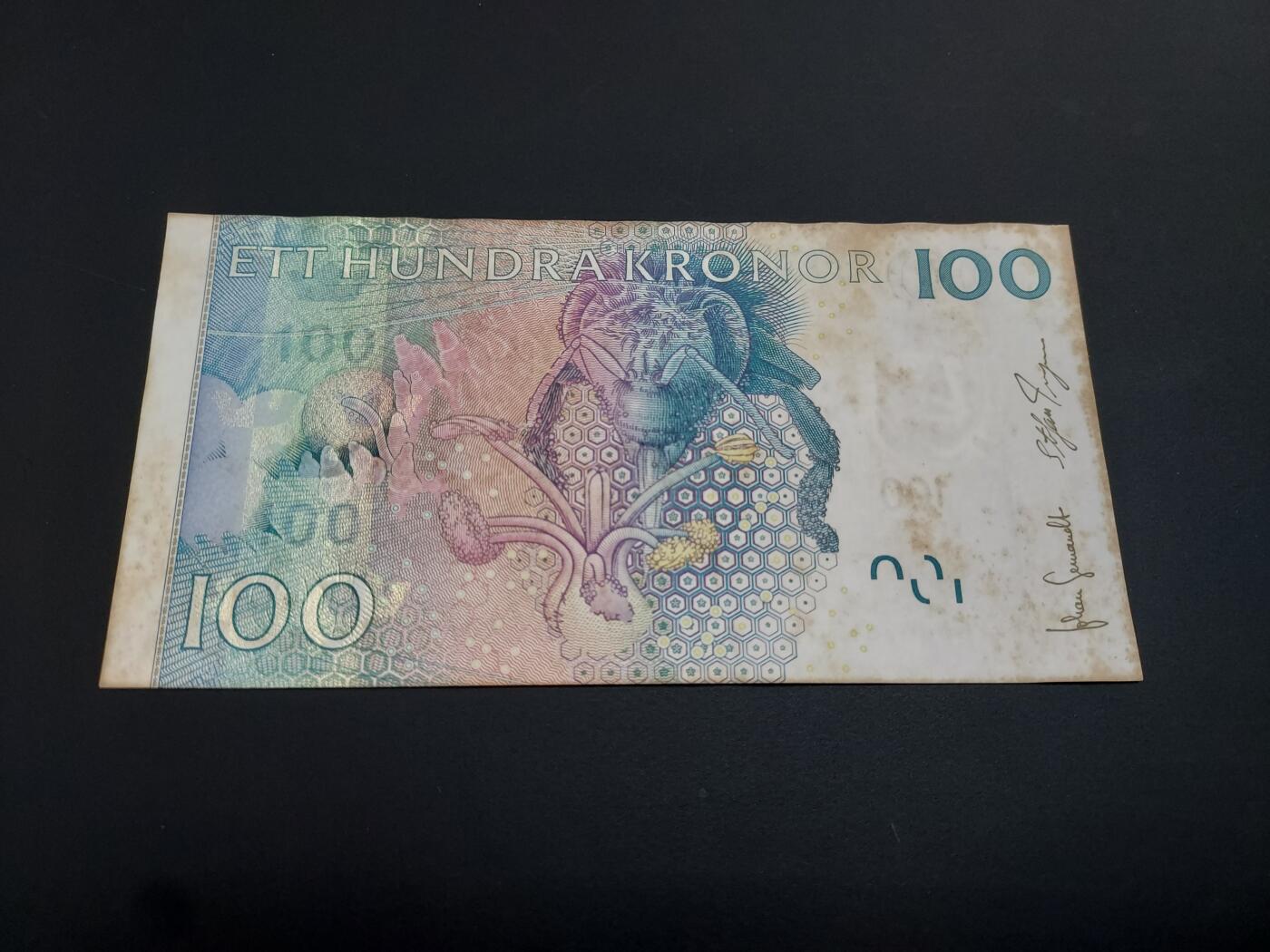 博彦收藏  12月15日 8点 钱币专场 全场包邮 瑞典 100克朗 UNC 有黄