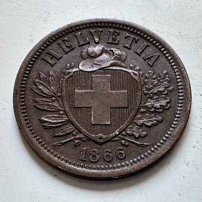 🌹外币初藏🌹🐯2025年第140场  每周二四六晚8️⃣点 接代拍 - 瑞士1866年2分