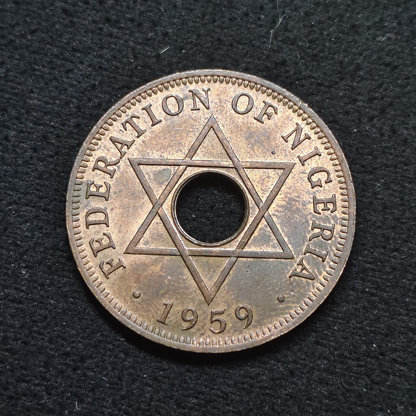 【全场包邮】纯粹捡漏拍484场（免费代拍第21场） 尼日利亚自由邦1959年1便士铜币