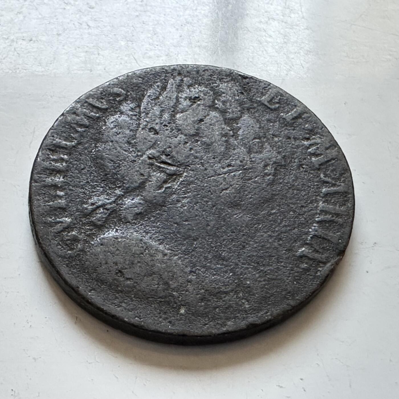 🌹外币初藏🌹🐯2025年第140场  每周二四六晚8️⃣点 接代拍 英国1689-1694年玛丽二世和威廉三世共治时期半便士28.6毫米 对应清顺治康熙年间