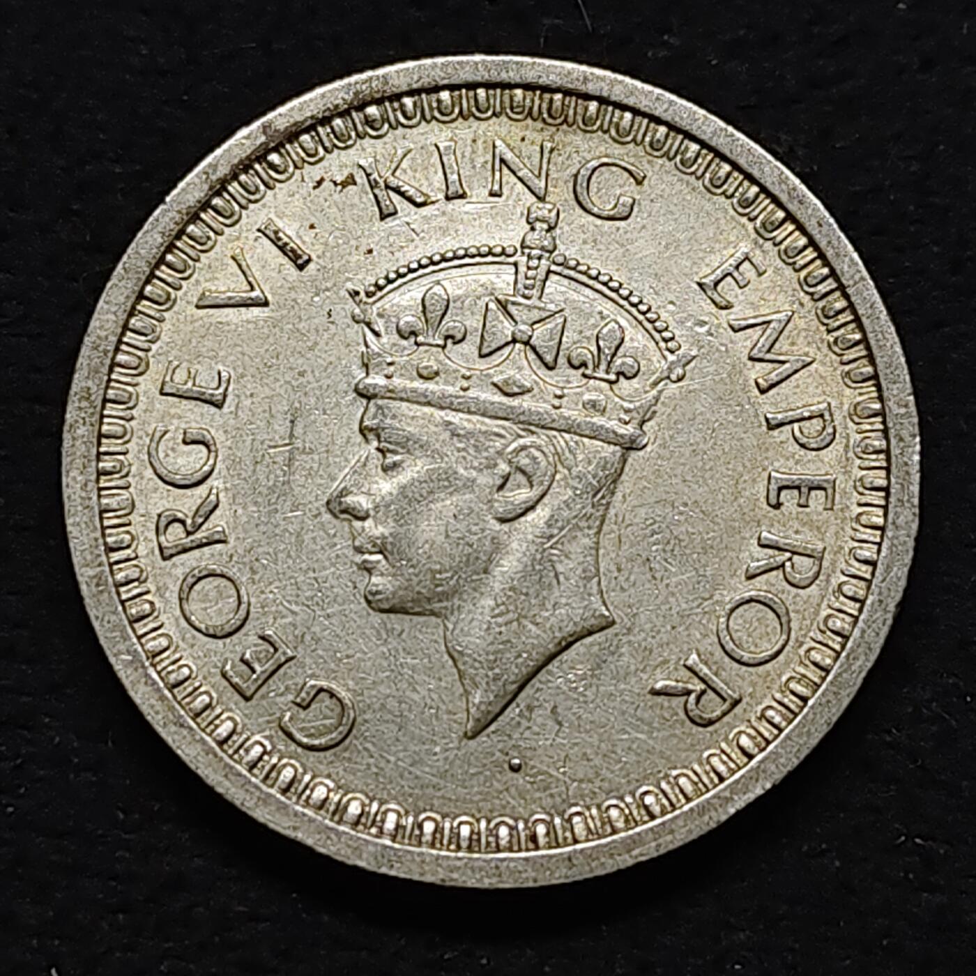 【全场包邮】纯粹捡漏拍484场（免费代拍第21场） 英属印度1944年乔治六世1卢比银币