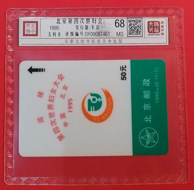 《鸿通俱乐部》拍卖第67期 12月10日21：00延时节拍 - 北京太科新卡《第四届妇代会》1全  鸿通  68分