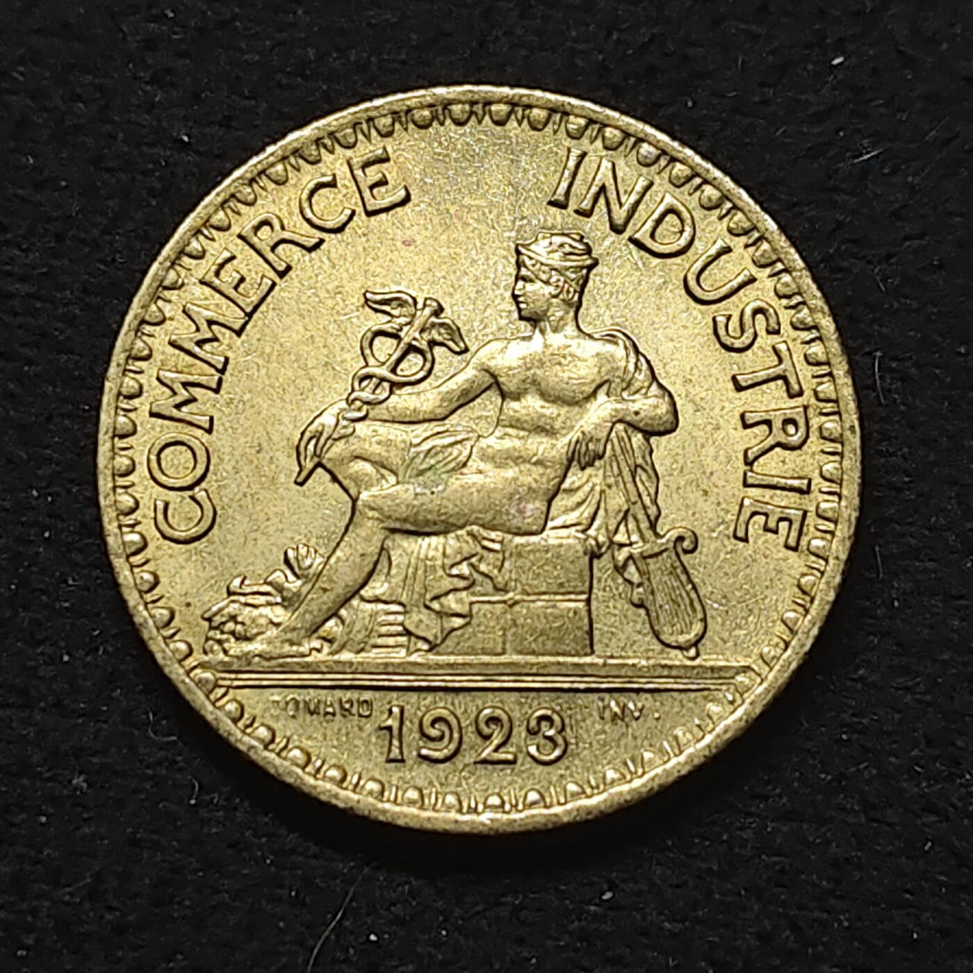 【全场包邮】纯粹捡漏拍484场（免费代拍第21场） 法国1923年法国工商会版2法郎 BU品相