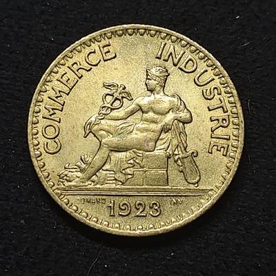 【全场包邮】纯粹捡漏拍484场（免费代拍第21场） - 法国1923年法国工商会版2法郎 BU品相