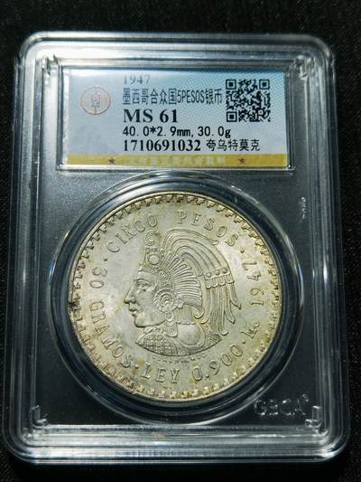 天下钱庄专场欢迎参拍 - 墨西哥印第安人酋长银币