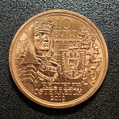 【德藏】世界币章拍卖第157期（拍品征集中~欢迎藏友联系） - 2019年 奥地利骑士传说系列10欧元纪念铜币 设计感极强 直径约：31.9mm；重约：14.9g