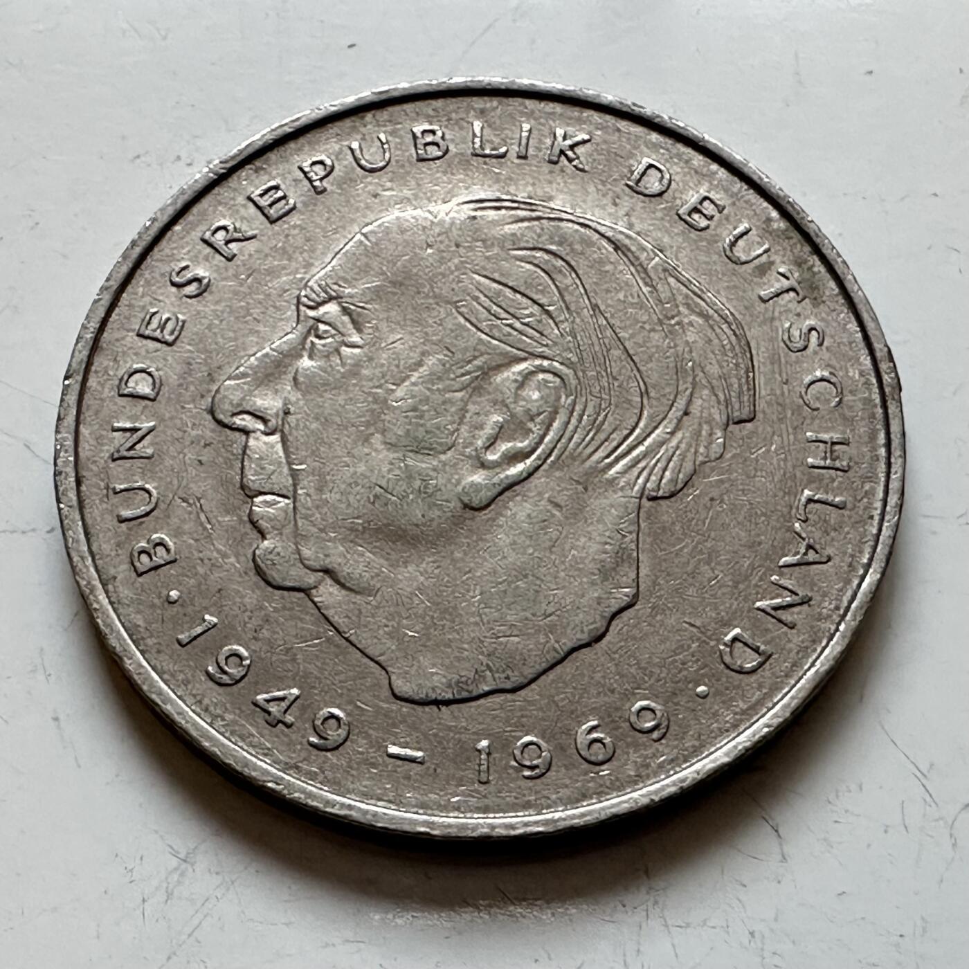 🌹外币初藏🌹🐯2025年第140场  每周二四六晚8️⃣点 接代拍 德国1975年F版 2马克 豪斯