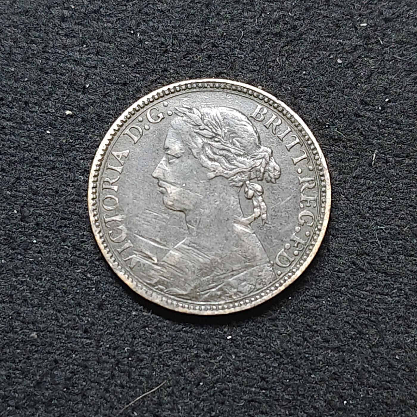 【全场包邮】纯粹捡漏拍484场（免费代拍第21场） 英国1875年维多利亚女王1法新铜币