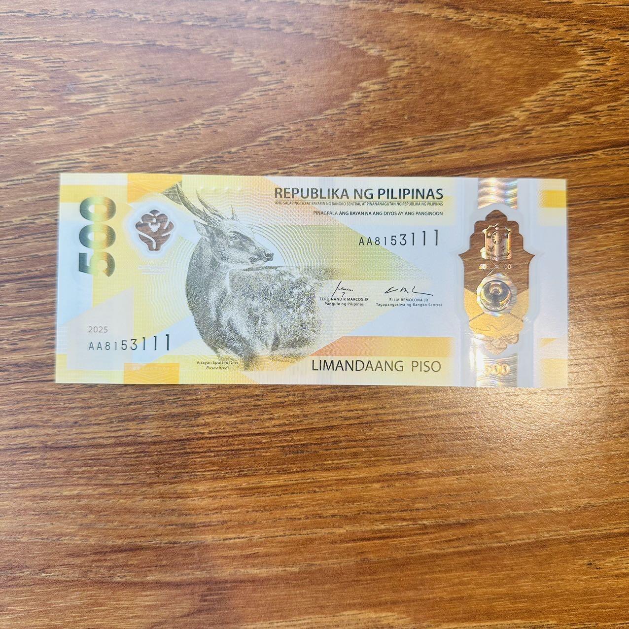 2529 ￥￥菲律宾2025年500比索，新日期首发冠，智利2025年1000比索，新日期