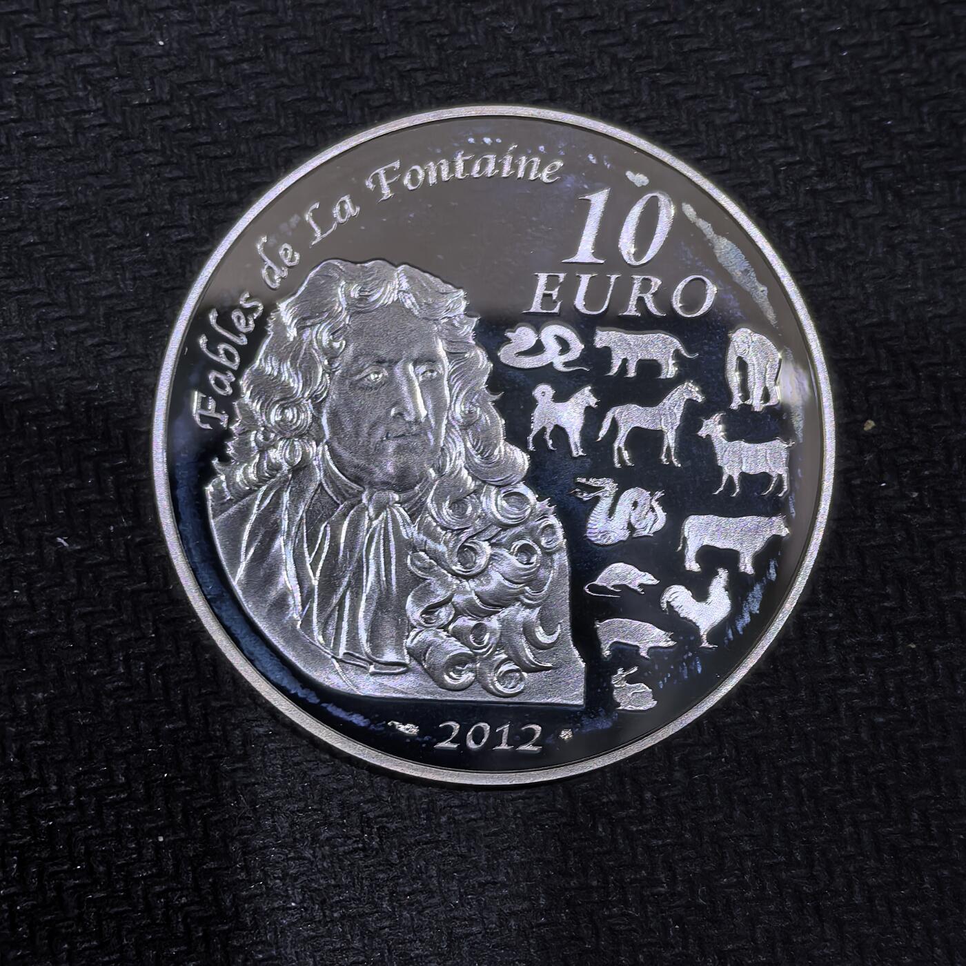 道一币馆币章第一百五十八场 原盒证 法国2012年中国龙年10欧元精制银币