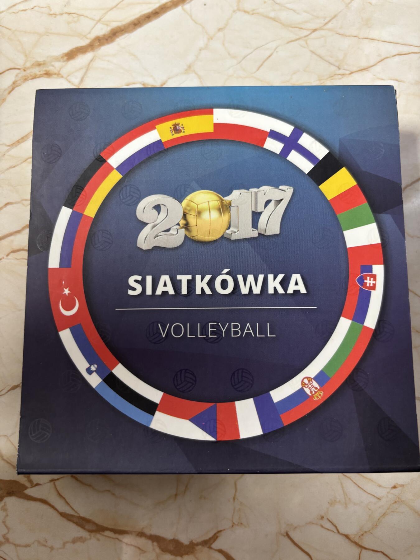 第185期拍卖 纽埃2017年体育运动项目排球彩色精制纪念银币，925银，17.5克，发行999枚